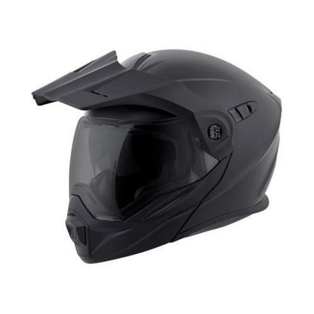 Matte Black, Large ScorpionEXO Unisex-Adult Modular/Flip Up Adventure Touring Motorcycle Helmet EXO-AT950 Solid 
